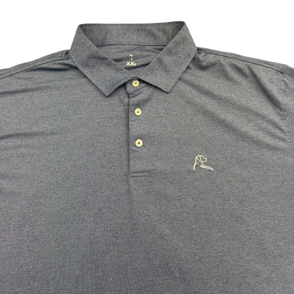 Rhoback Polo Shirt Mens 2XL Blue Short Sleeve Performance Stretch Golf